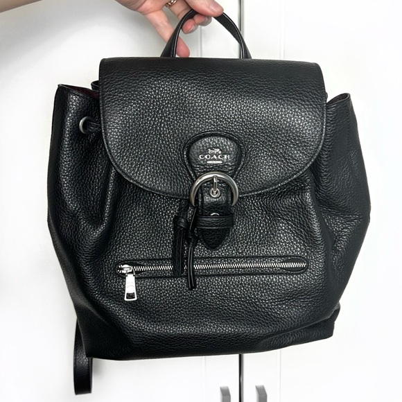 Coach Kelo Backpack | Black Pebbled Leather | Authentic - Picture 5 of 7